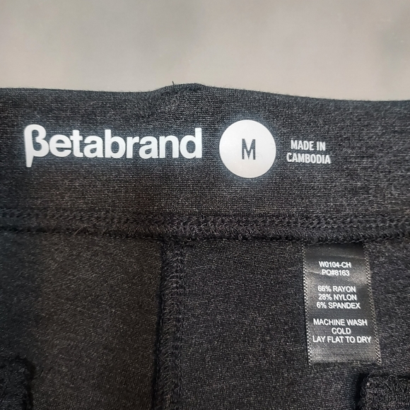 Betabrand Dark Charcoal Gray Pants. Size M - Picture 6 of 9